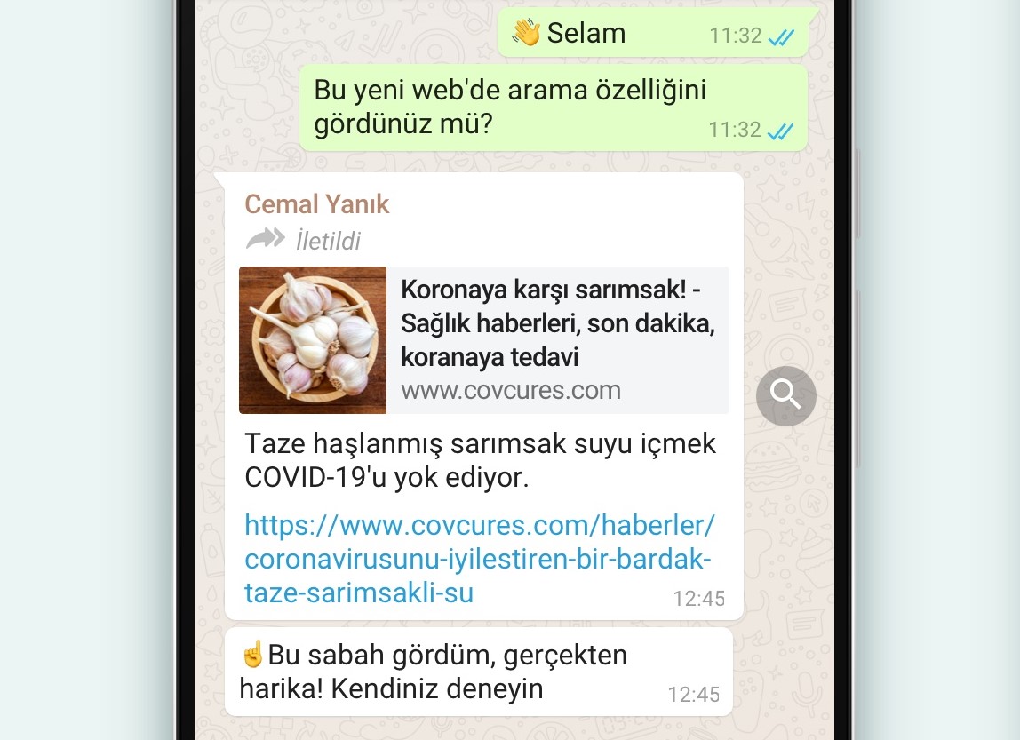WhatsApp Web’de Ara Yeni Özellik